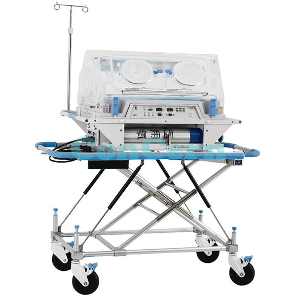 CCBT-200Main body (including the Acrylic glass hood, temperature controller, bassinet, internal battery, and observation lamp), oxygen cylinders, oxygen supply system, skin temperature sensor, I.V. Pole, mattress, adjustable stand)